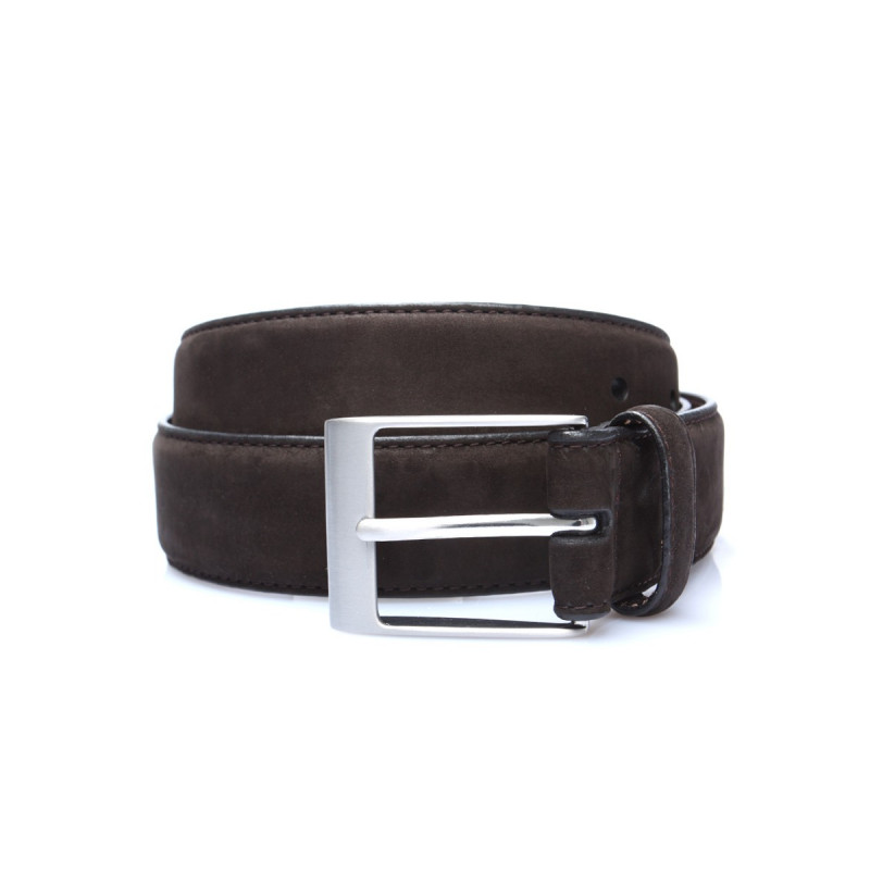 Ceinture homme en daim marron