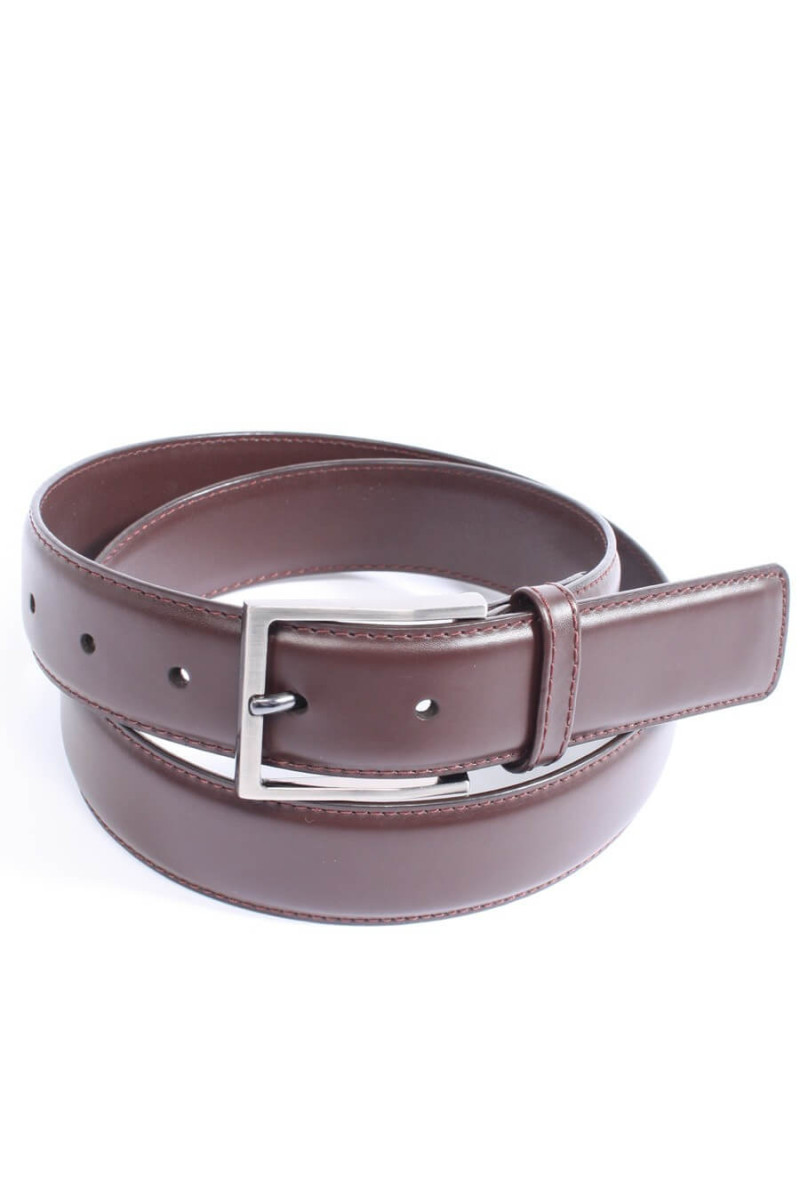 Ceinture homme cuir lisse surpiqué ton sur ton