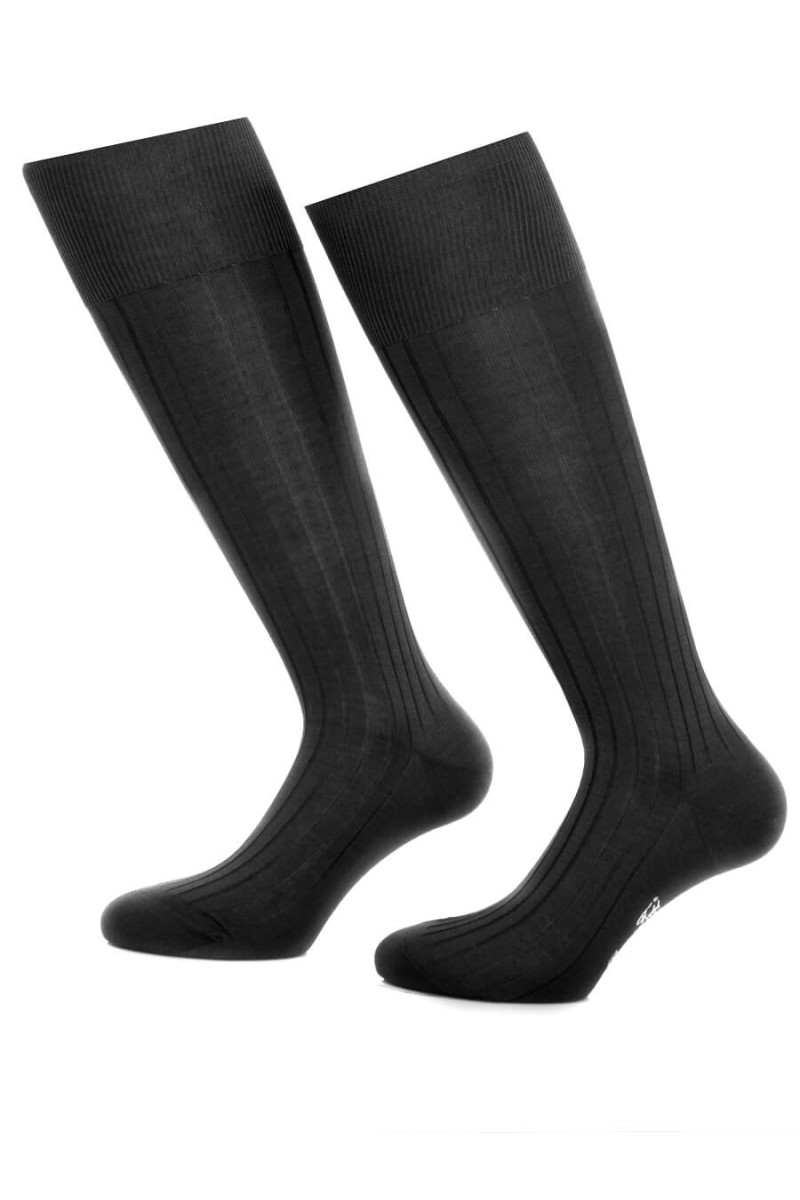 Chaussettes hautes homme en fil d'Ecosse 100% coton