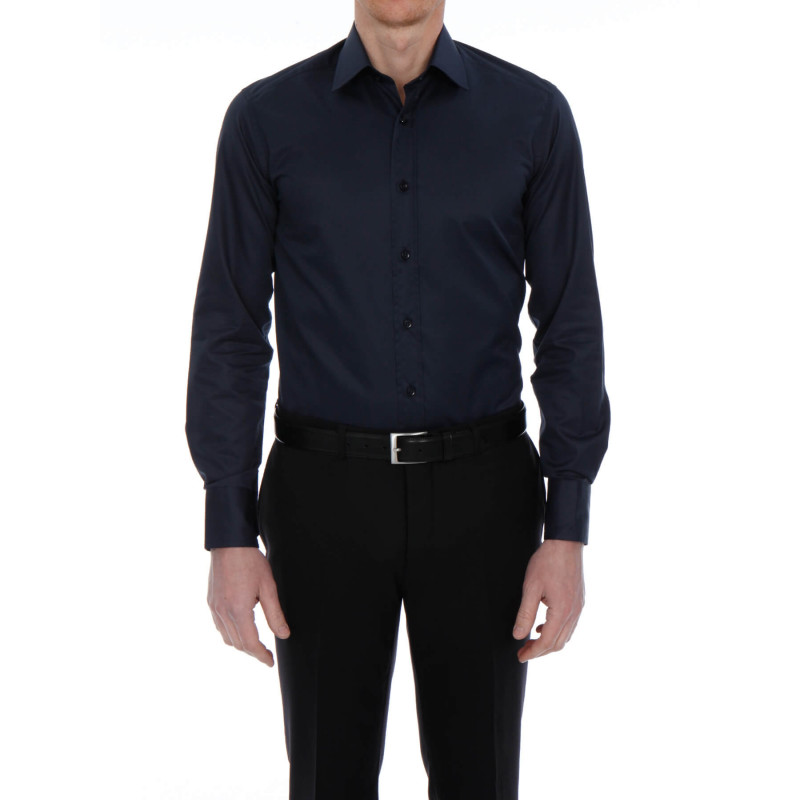 Chemise Benton cintrée pur coton unie