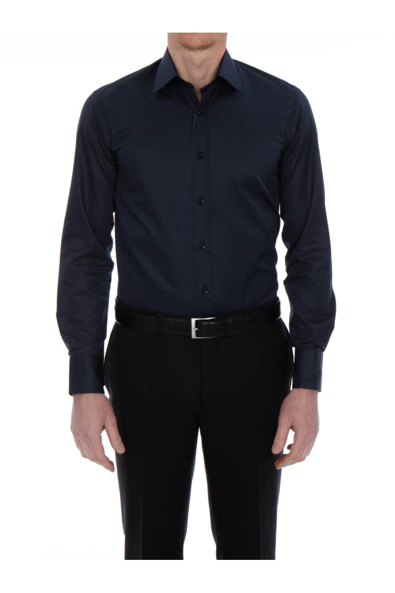 Chemise Benton cintrée pur coton unie