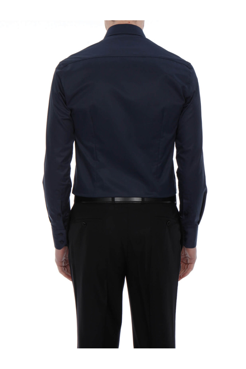 Chemise homme Benton cintrée blanc uni