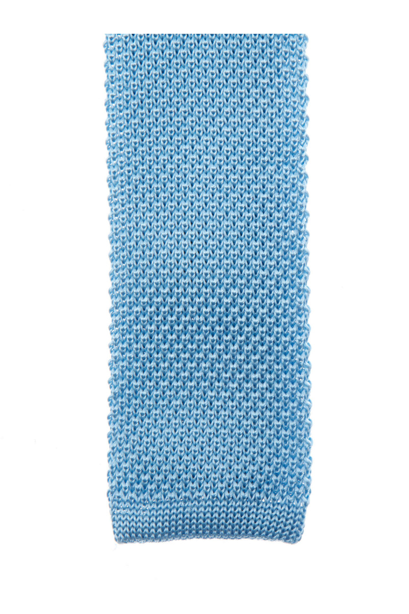 Cravate fine en maille tricot de pure soie
