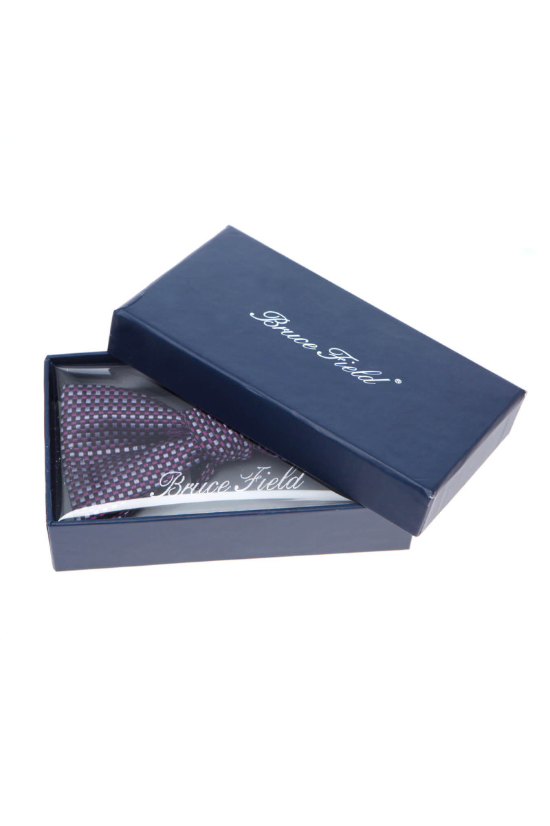 Bow tie pure silk chequered parma
