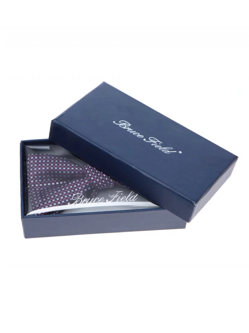 Bow tie pure silk chequered parma