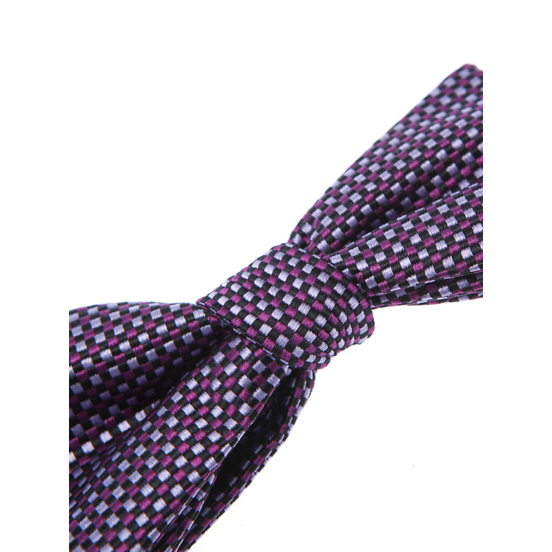 Bow tie pure silk chequered parma