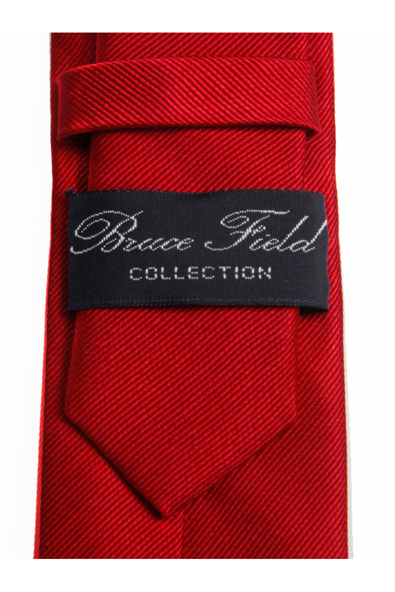 Thin tie in pure silk ribbed