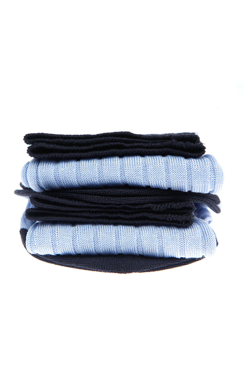 Mens socks over of Scotland 100% cotton sky and navy