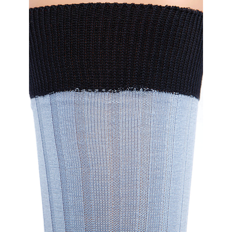 Chaussettes homme fil d'Ecosse 100% coton ciel et marine