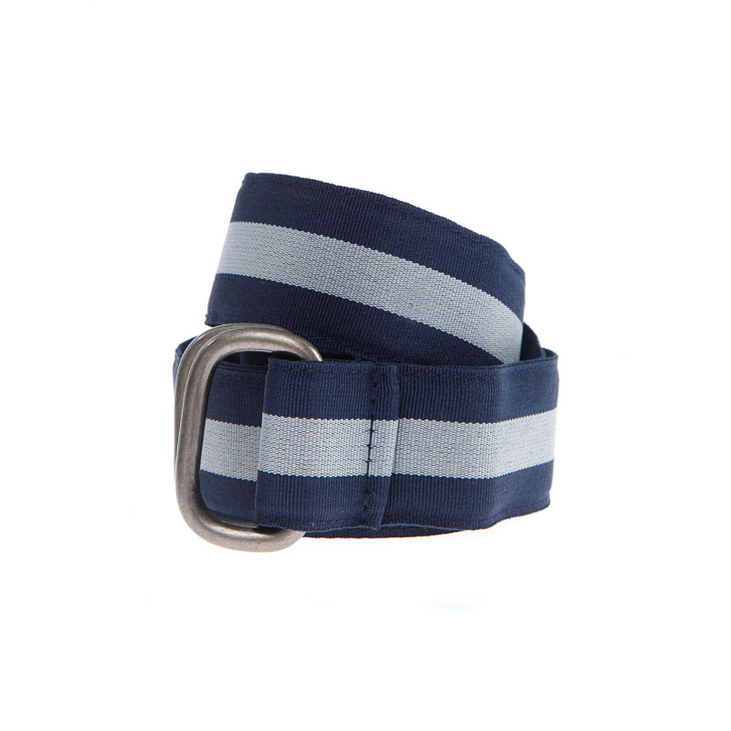 Ceinture En Toile 100% Coton - Boucle Métal Argenté, Longueur 1.1 M