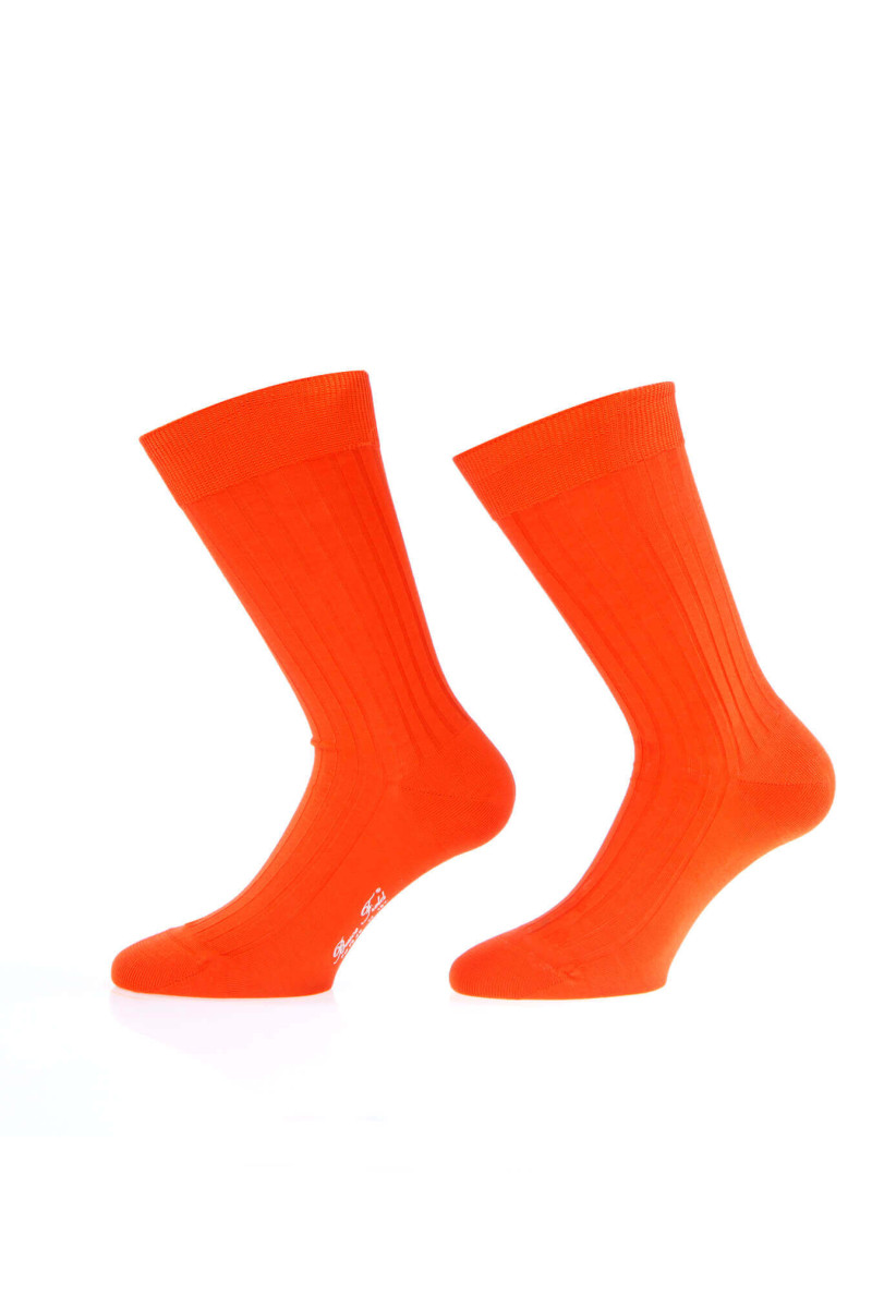 Chaussettes colorées homme en fil d'Ecosse 100% coton