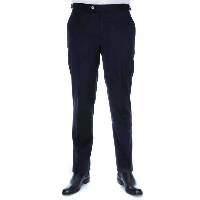 Pantalon homme tour de taille réglable en pure laine Vitale Barberis Canonico