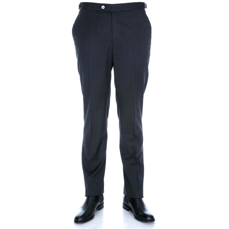 Pantalon homme tour de taille réglable en pure laine Vitale Barberis Canonico