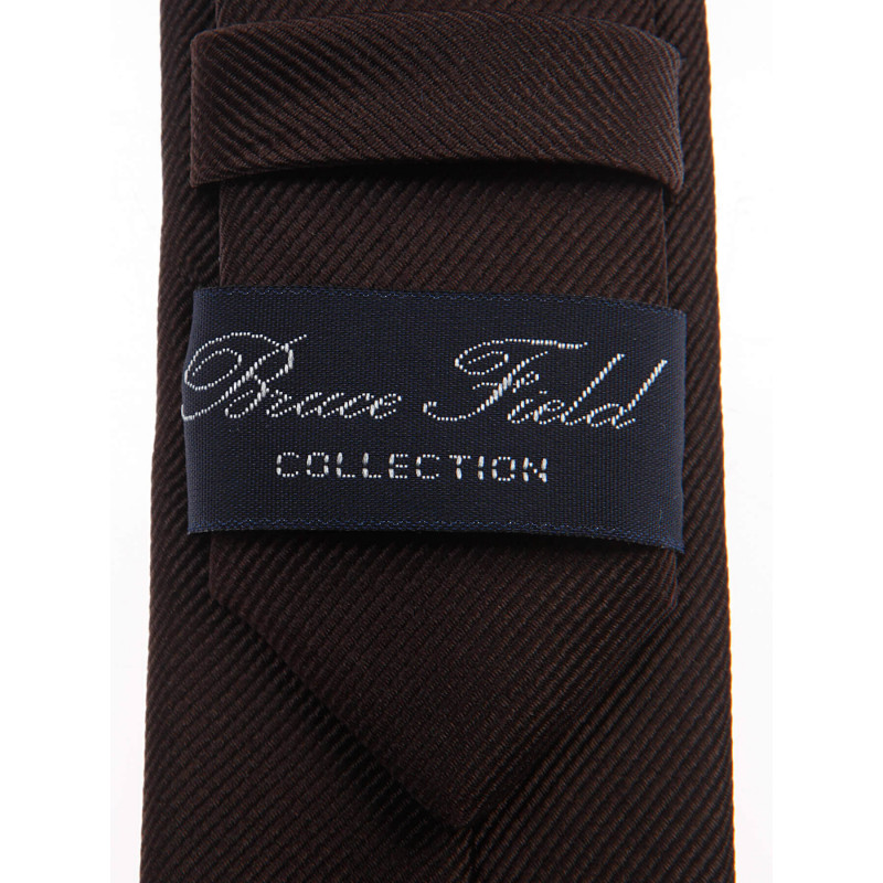 Thin tie in pure silk ribbed