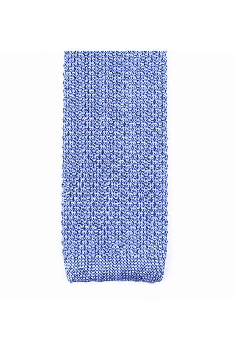 Cravate fine en maille tricot de pure soie