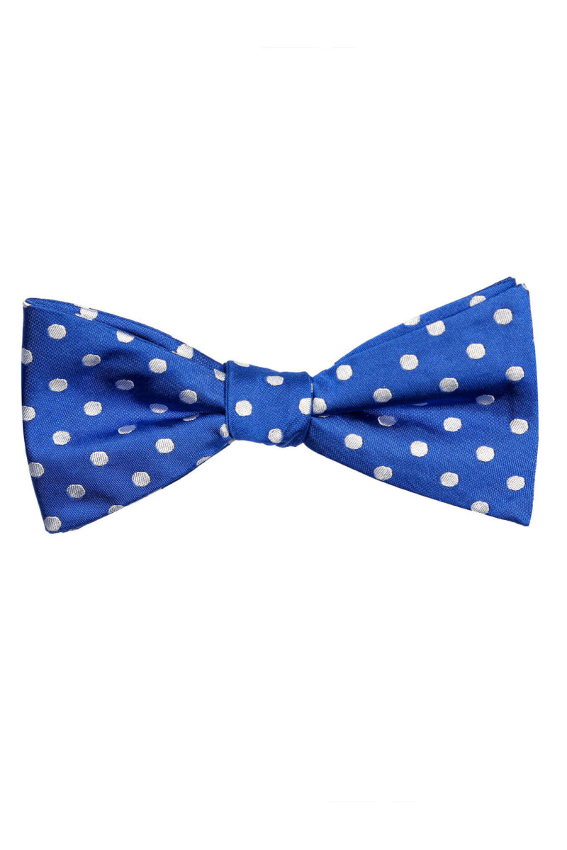 Bow tie pure silk polka dot