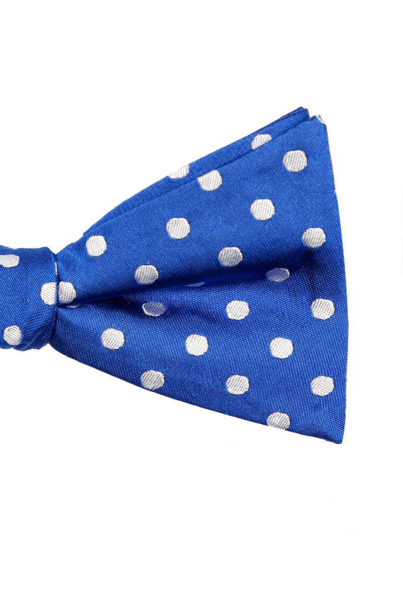 Bow tie pure silk polka dot