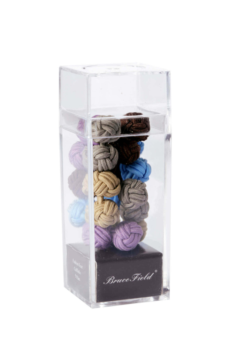 Assortiment de boutons de manchette passementerie pure soie unie