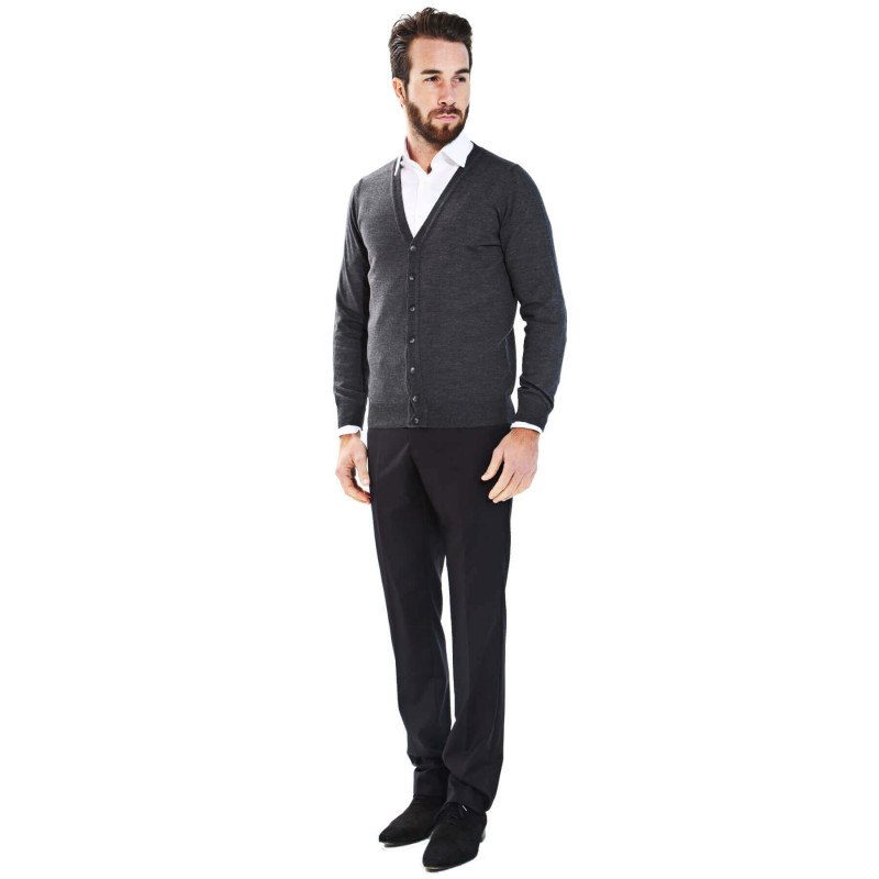 Gilet homme 100% laine Mérinos extra fine