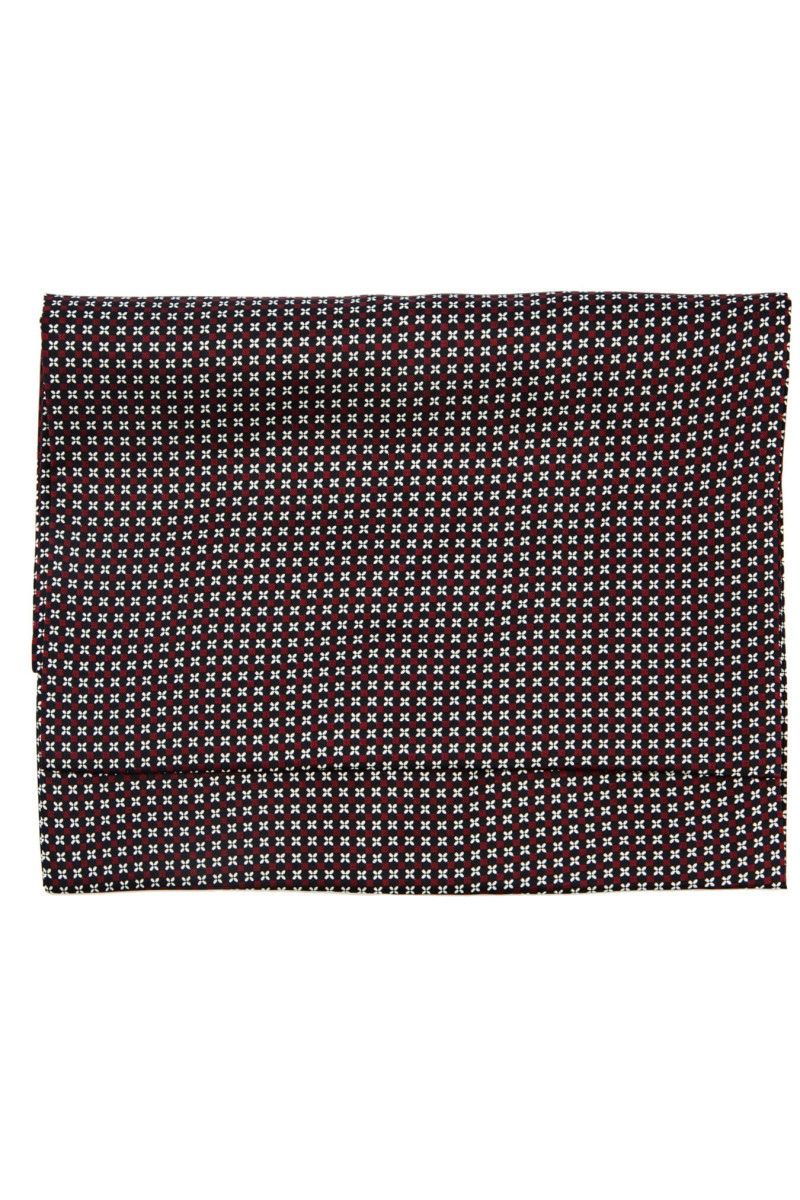 Foulard en pure soie à puces et fleurs