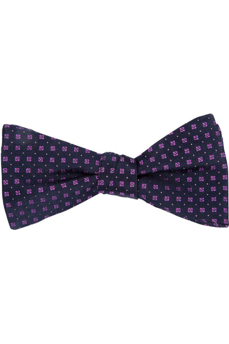 Noeud papillon Trèfles en pure soie