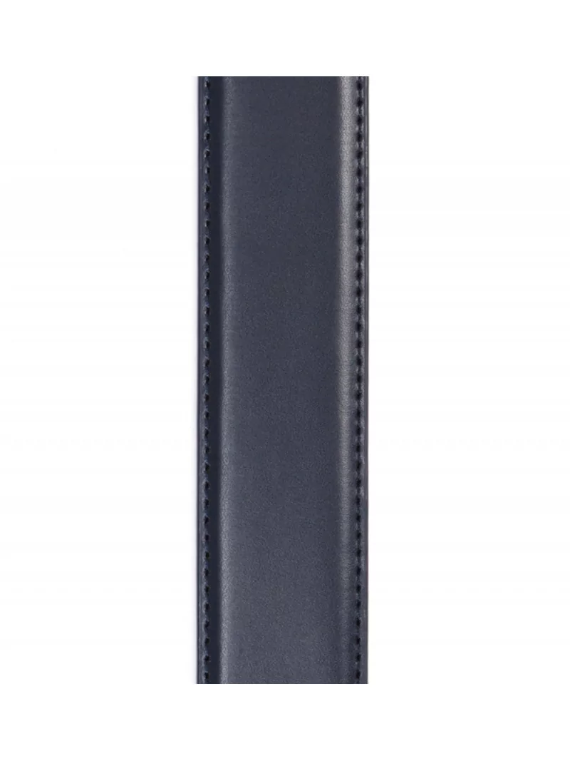 Belt man leather-smooth top-stitched tone-on-tone