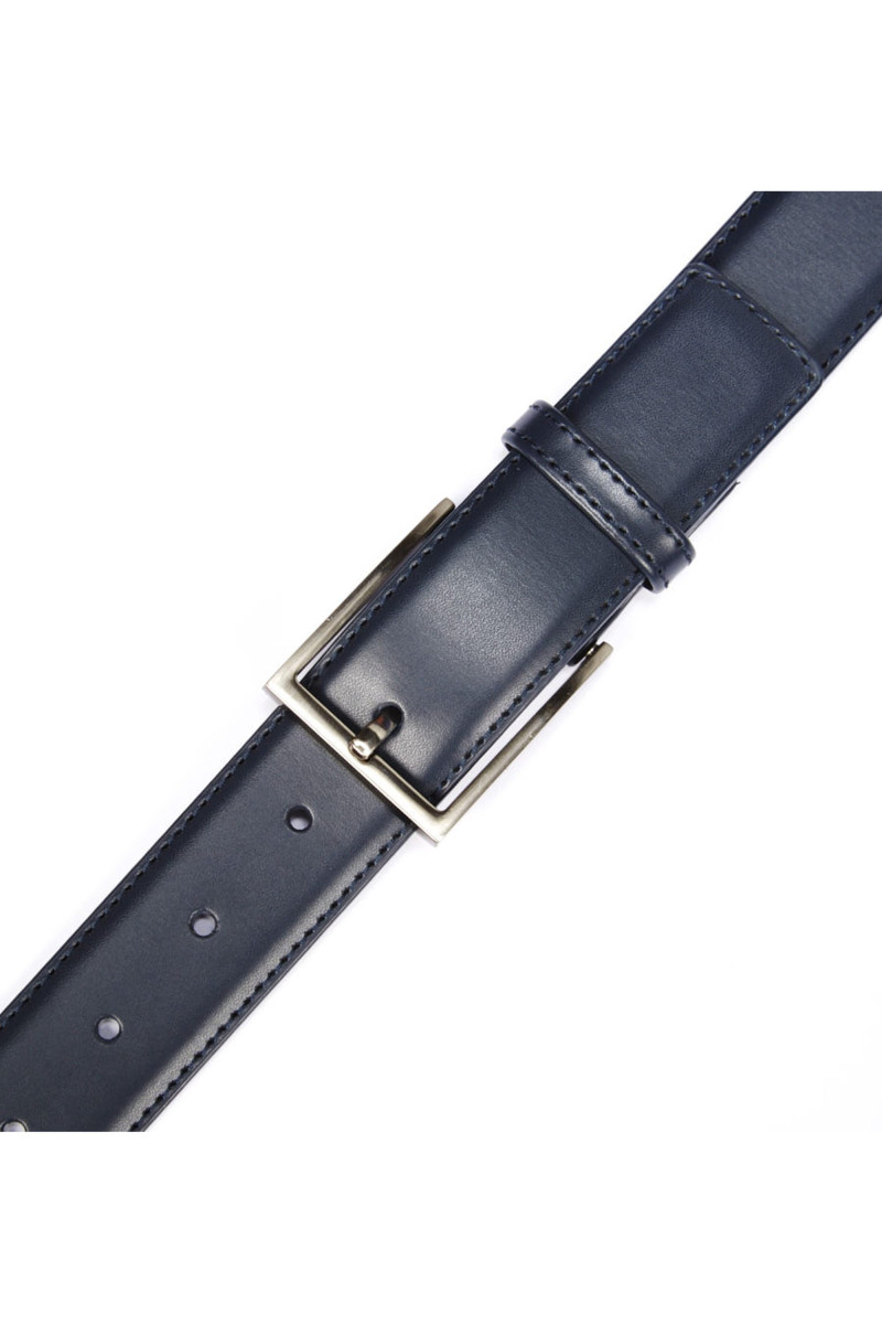 Ceinture homme cuir lisse surpiqué ton sur ton