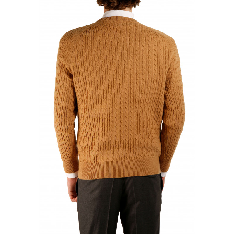 Pull homme en cachemire torsade