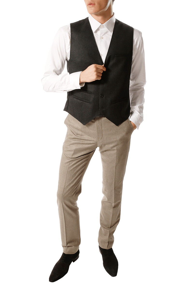 Vest man in pure flannel wool Vitale Barberis Canonico