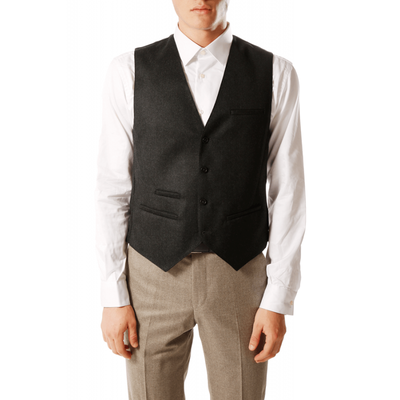 Gilet homme en pure flanelle de laine Vitale Barberis Canonico