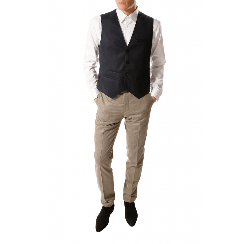 Gilet homme en pure flanelle de laine Vitale Barberis Canonico