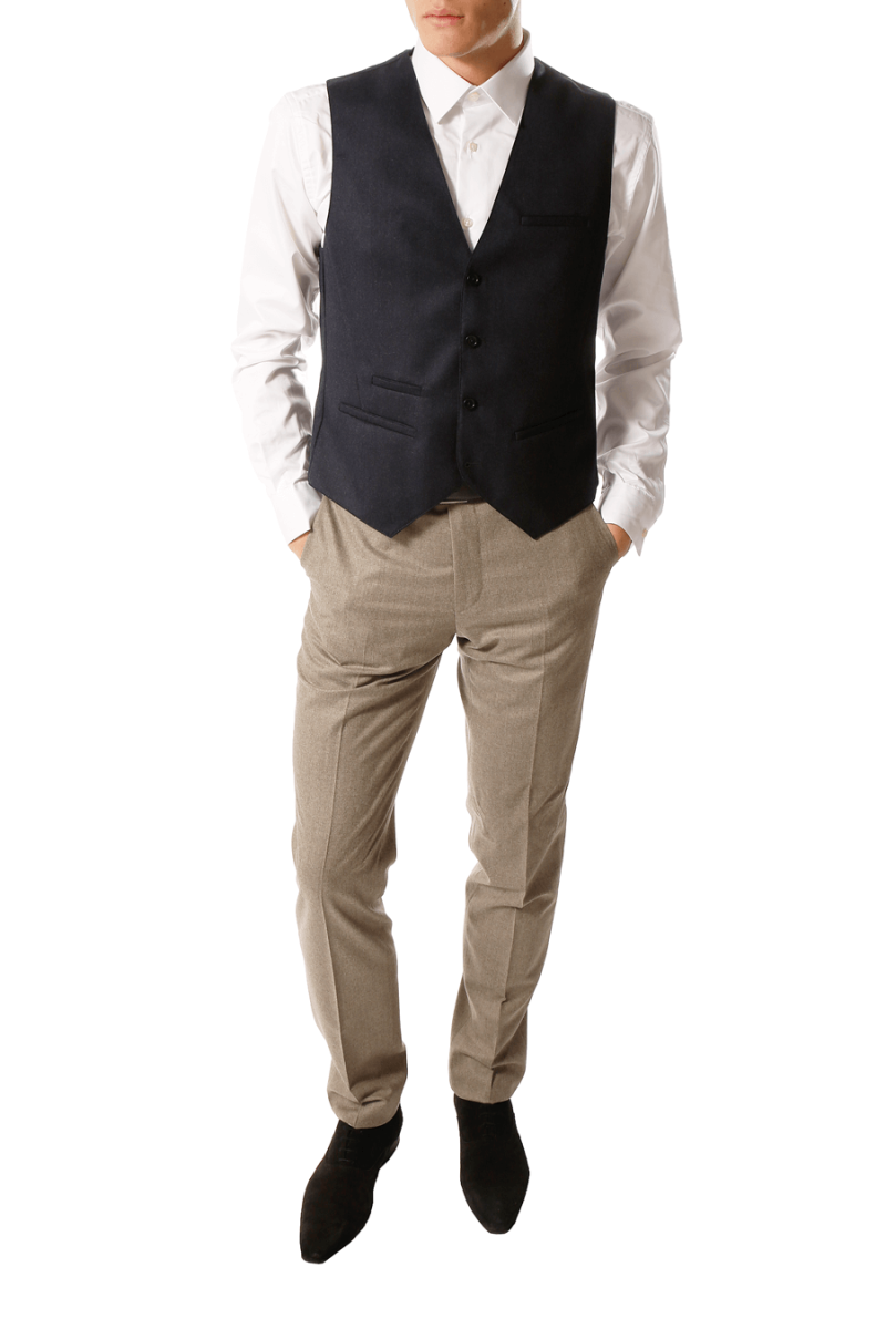 Gilet homme en pure flanelle de laine Vitale Barberis Canonico