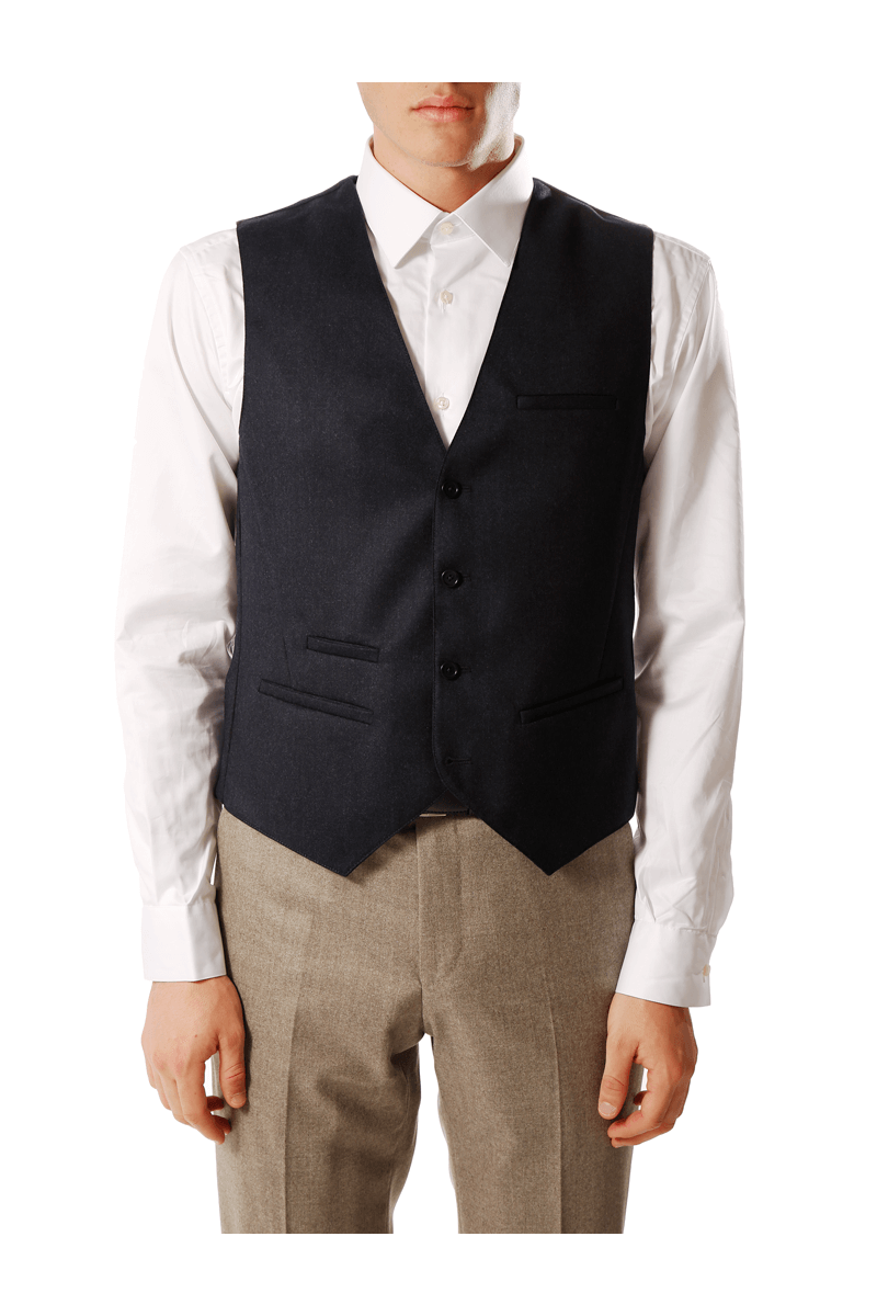 Vest man in pure flannel wool Vitale Barberis Canonico