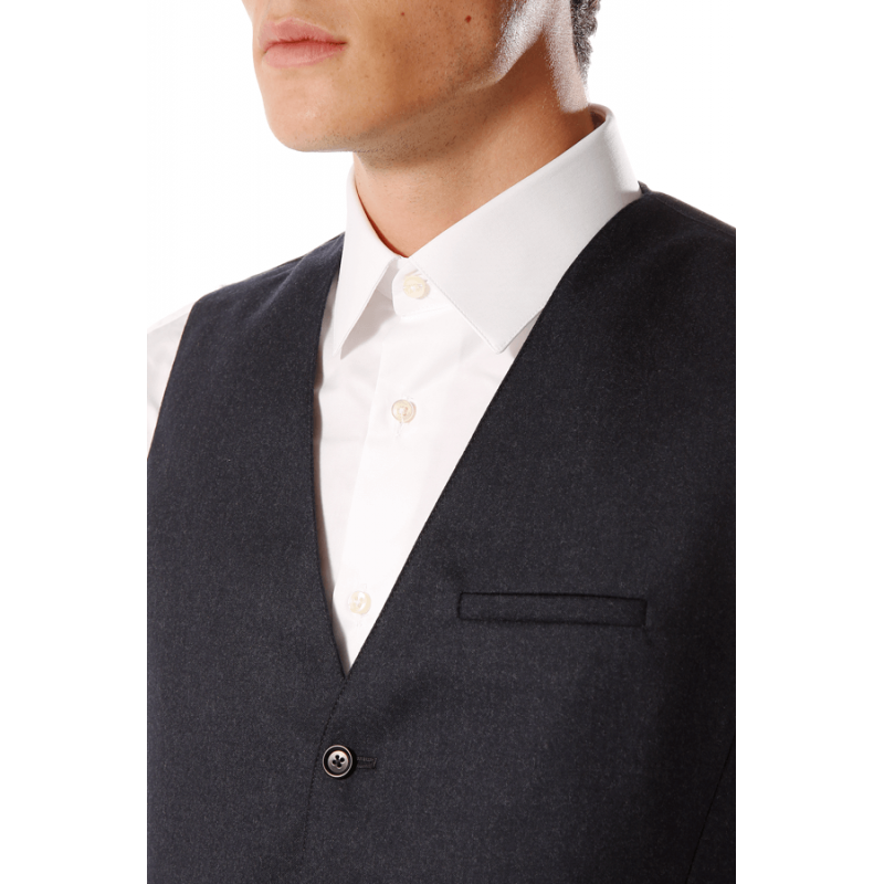 Gilet homme en pure flanelle de laine Vitale Barberis Canonico