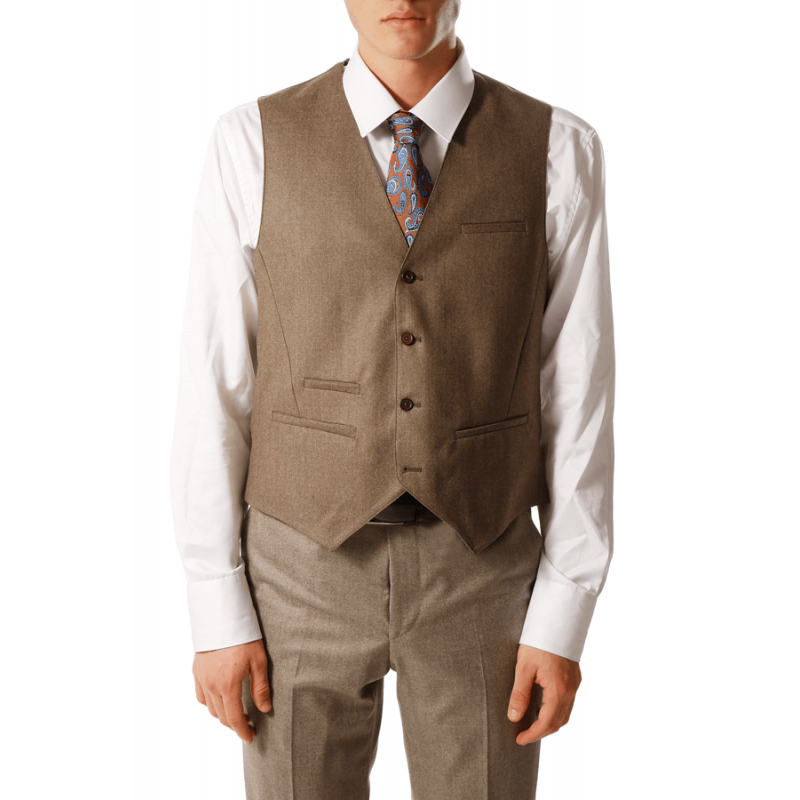 Vest man in pure flannel wool Vitale Barberis Canonico