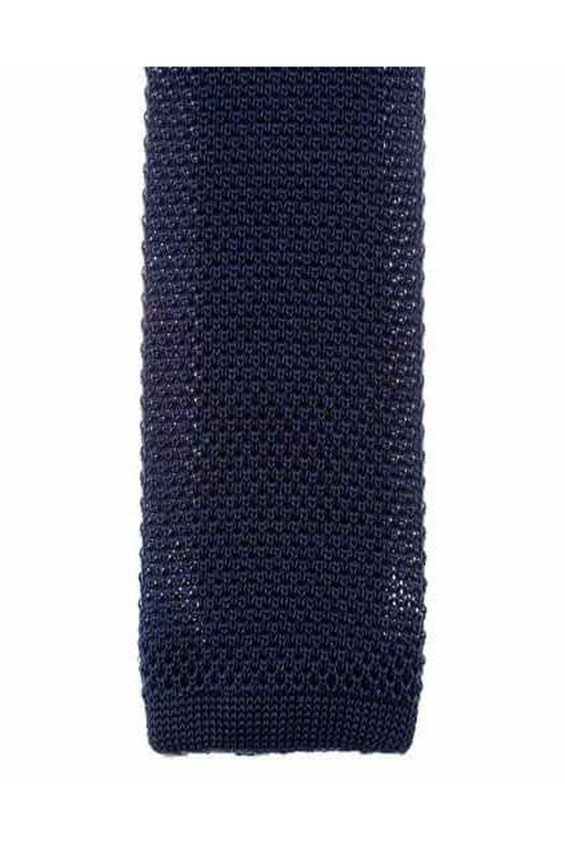 Cravate fine en maille tricot de pure soie