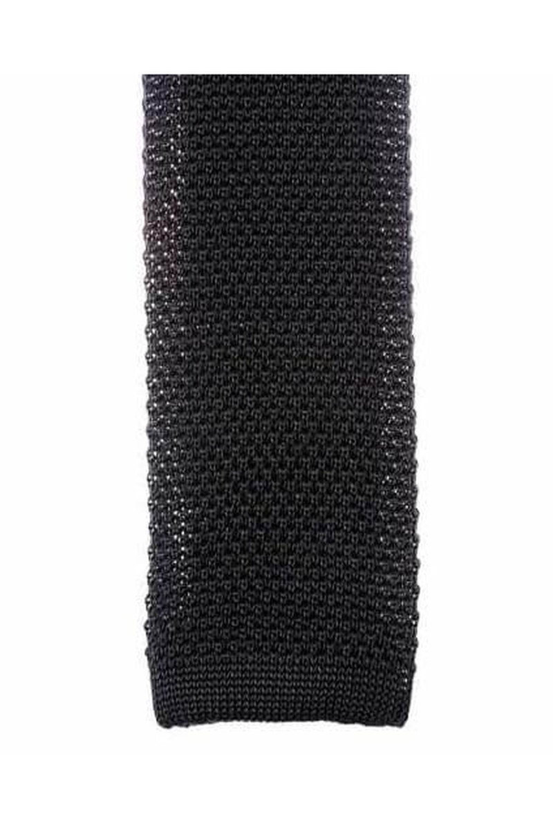 Cravate fine en maille tricot de pure soie