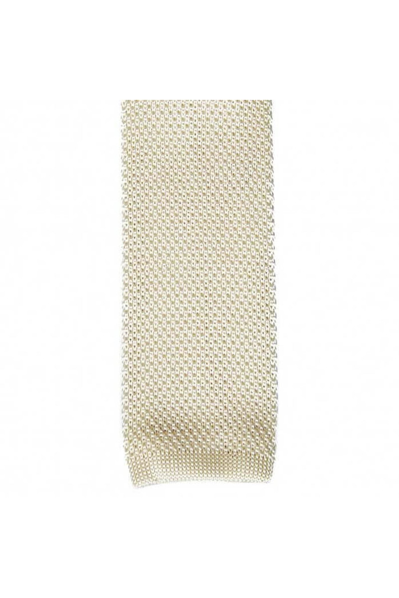 Cravate fine en maille tricot de pure soie