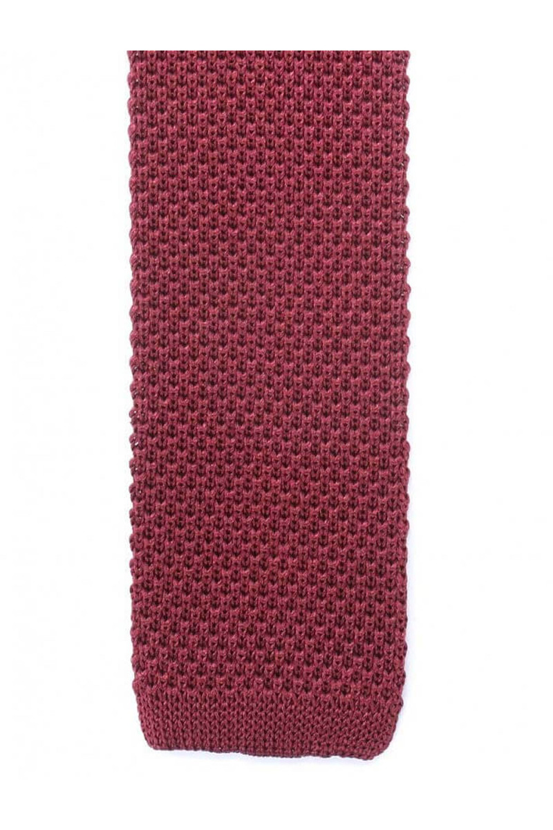 Cravate fine en maille tricot de pure soie