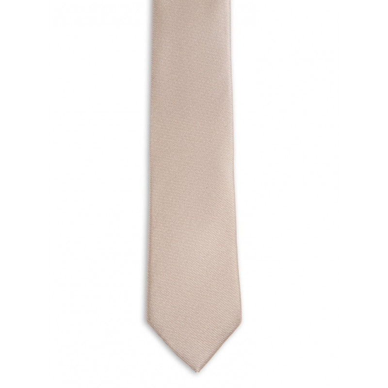 Thin tie in pure silk smooth