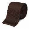 Cravate fine en maille tricot de pure soie