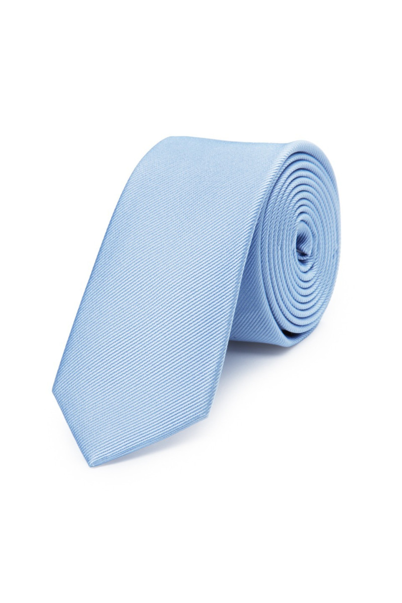 Thin tie in pure silk ribbed