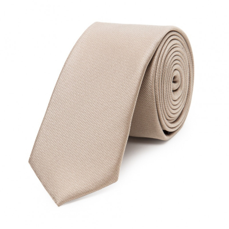 Thin tie in pure silk smooth