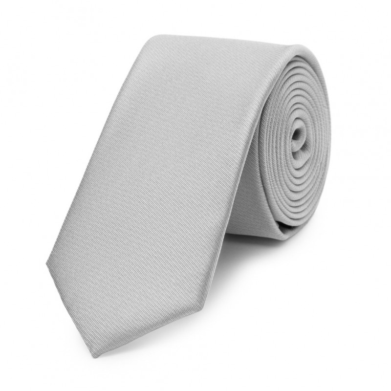 Thin tie in pure silk smooth