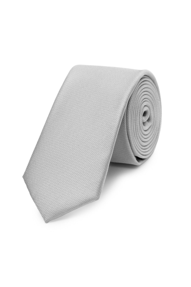 Thin tie in pure silk smooth
