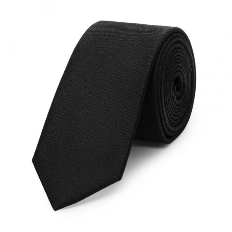 Thin tie in pure silk smooth