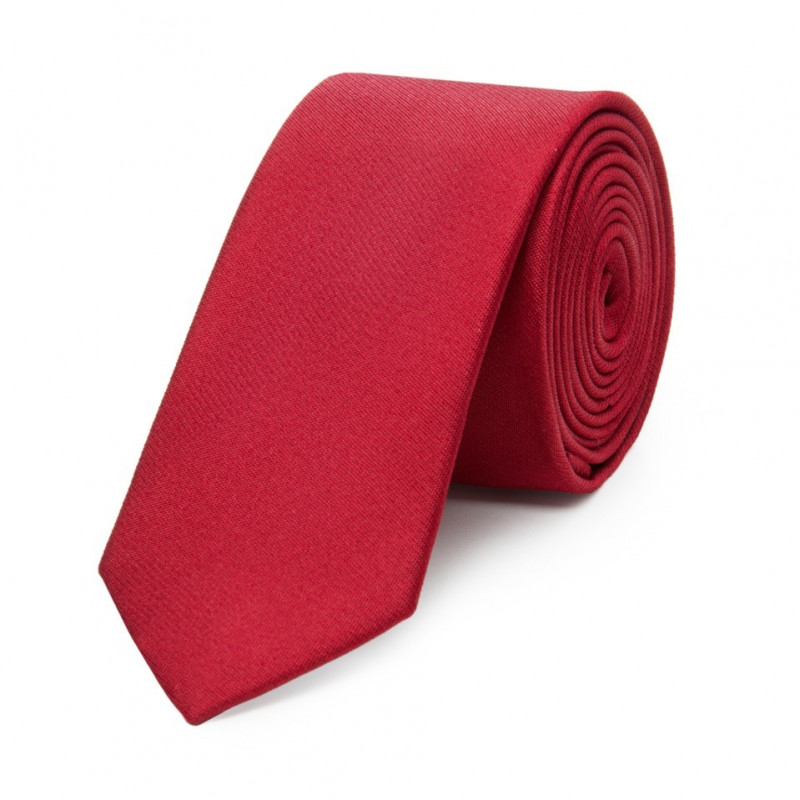 Thin tie in pure silk smooth