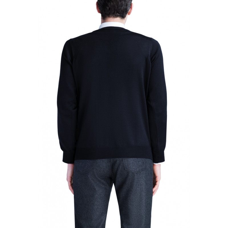 Pull homme col V 100% laine Mérinos extra fine