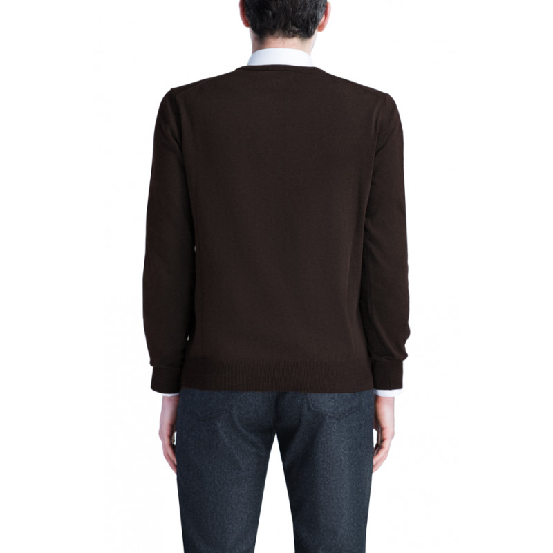 Pull homme col V 100% laine Mérinos extra fine