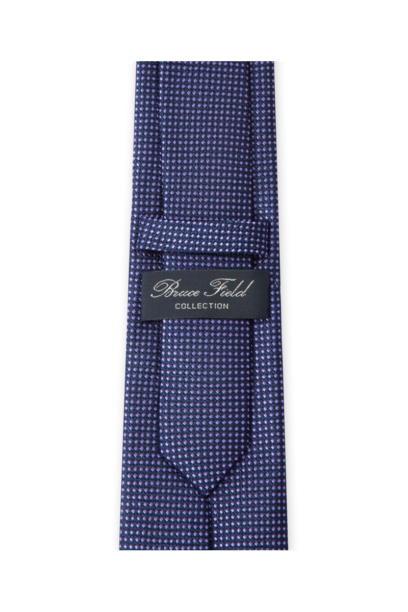 Tie in pure silk navy with colorful dots
